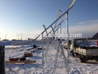 Stålpile jordskrue Solar Racking System